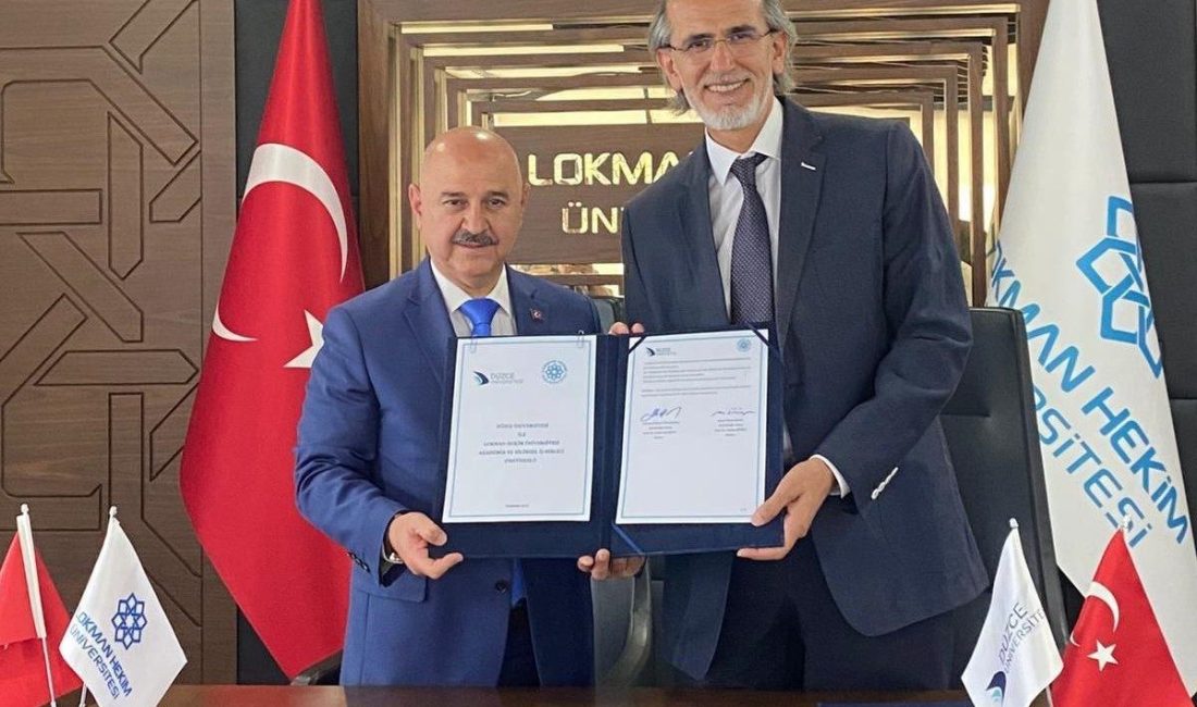 Akademik ve bilimsel iş birliği yapacaklar Düzce Üniversitesi, Lokman Hekim Üniversitesi’yle “Akademik ve Bilimsel İş Birliği