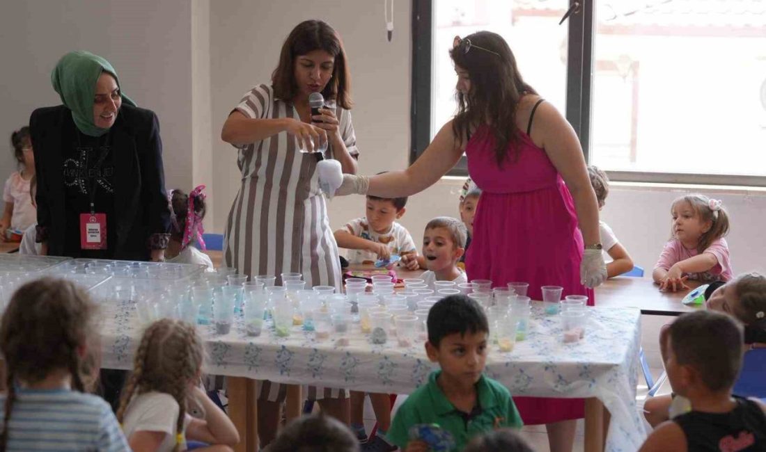 Atölyeleri Kur’an kursuna taşıdılar Düzce Belediyesi bünyesinde hizmet veren ve her yaştan çocuğa bilimi