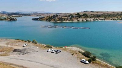 Kastamonu’nun Devrekani ilçesindeki Kulaksızlar Barajı’nda somon çiftliğinin kafesinin yırtılması neticesinde