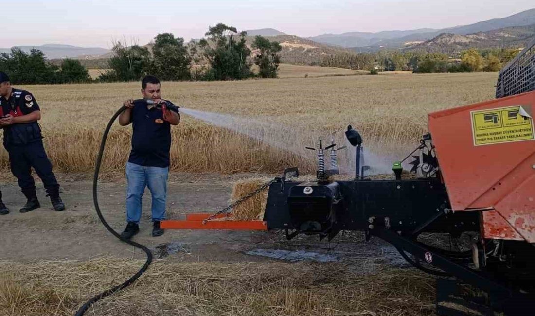 Balya makinesi yangın çıkarttı: Yangın tüpü faciayı önledi Bolu’da tarlada balya makinesinin çıkarttığı kıvılcım sebebiyle anızlar tutuştu. Balya