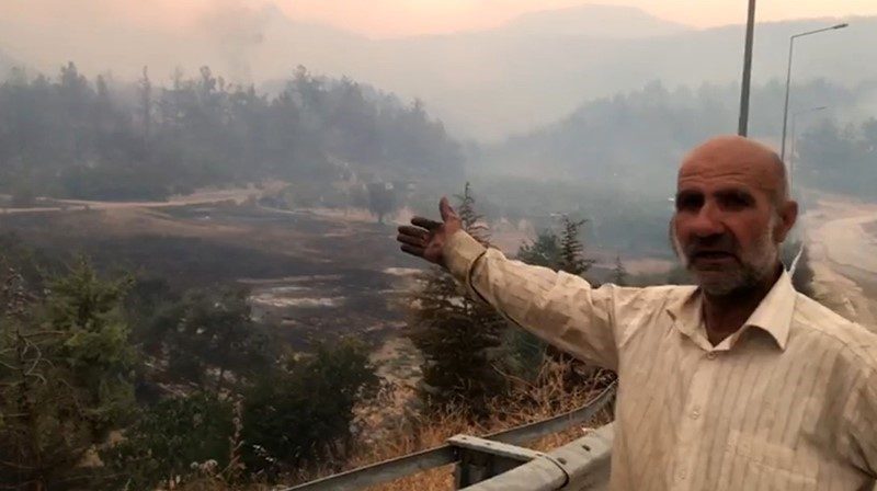 Bilecik’te alevler yeniden yükselirken, zeytinliği yanan köylü, “Bahçe evim vardı,