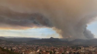 Bilecik’te orman yangınının olduğu Bakırköy-Vezirhan hattında alevlenmenin olmadığı, sadece dumanların