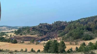 Bolu’nun Göynük ilçesine bağlı Kızılkuyu köyü yakınlarındaki ormanlık alanda çıkan
