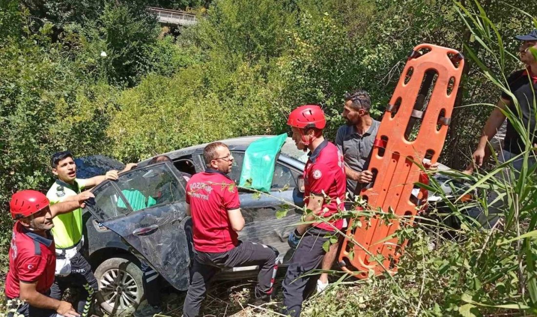 Bilecik’in Bozüyük ilçesinde şarampole devrilen otomobildeki 3 kişi yaralandı. Kaza,