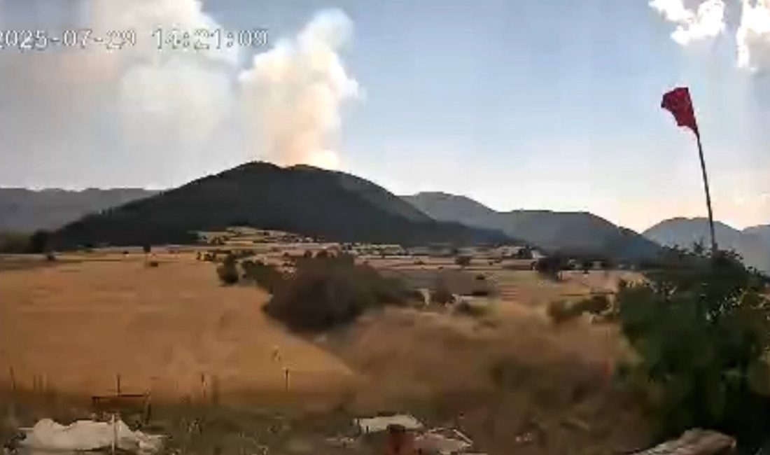 Çankırı-Kastamonu sınırındaki orman yangınının çıkış anı kameraya yansıdı Çankırı’nın Yapraklı ilçesi ile Kastamonu’nun Tosya ilçesi sınırındaki orman yangınının