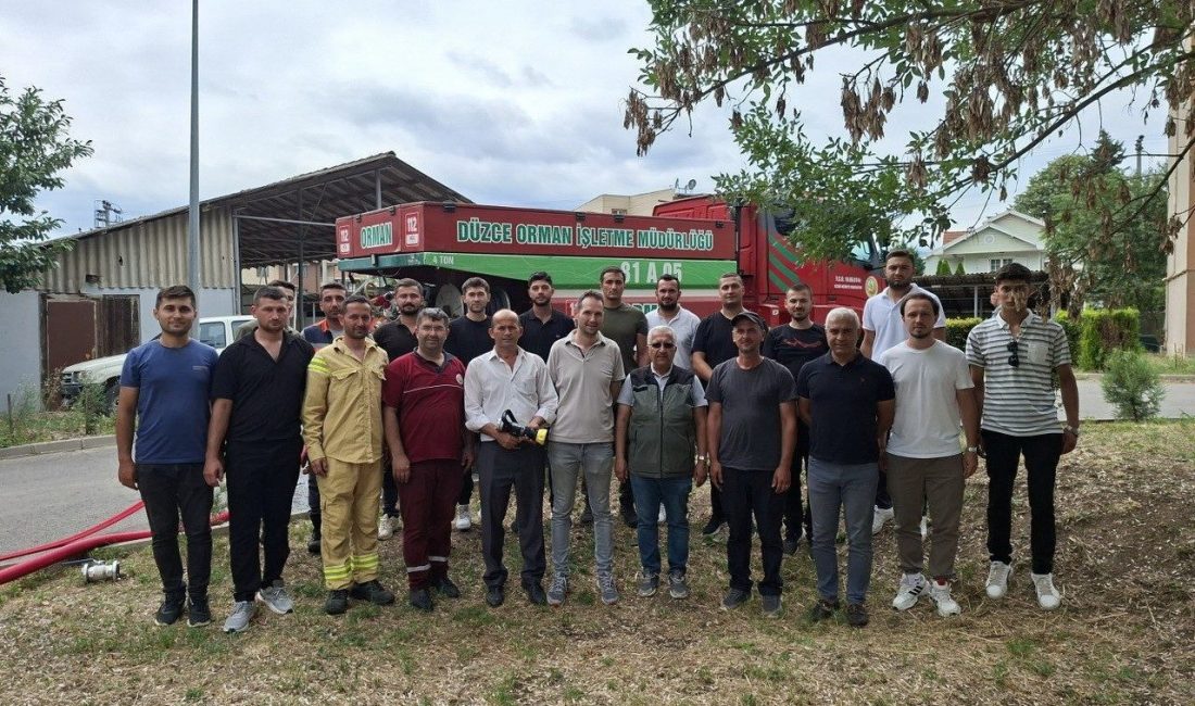 Düzce’de yeni yangın işçileri ve operatörlere eğitim Düzce Orman İşletme Müdürlüğü tarafından orman yangınlarıyla mücadelede görev yapmak