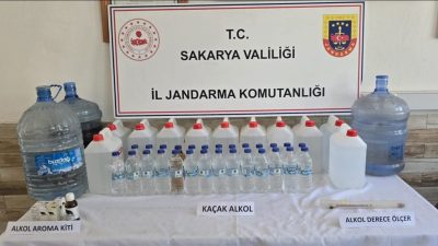 Sakarya’nın Karasu ilçesinde kaçak içki üreterek piyasaya süreceği öğrenilen 59