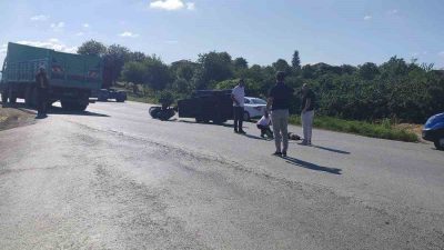 Düzce’de “pat pat” diye tabir edilen tarım aracının kamyon ile