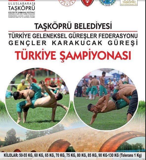 Taşköprü Belediyesi ve Türkiye Geleneksel Güreşler Federasyonu iş birliğiyle Gençler