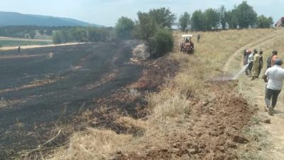 Kastamonu’nun Daday ilçesinde tarım arazisinde çıkan yangın ekipler tarafından söndürüldü.