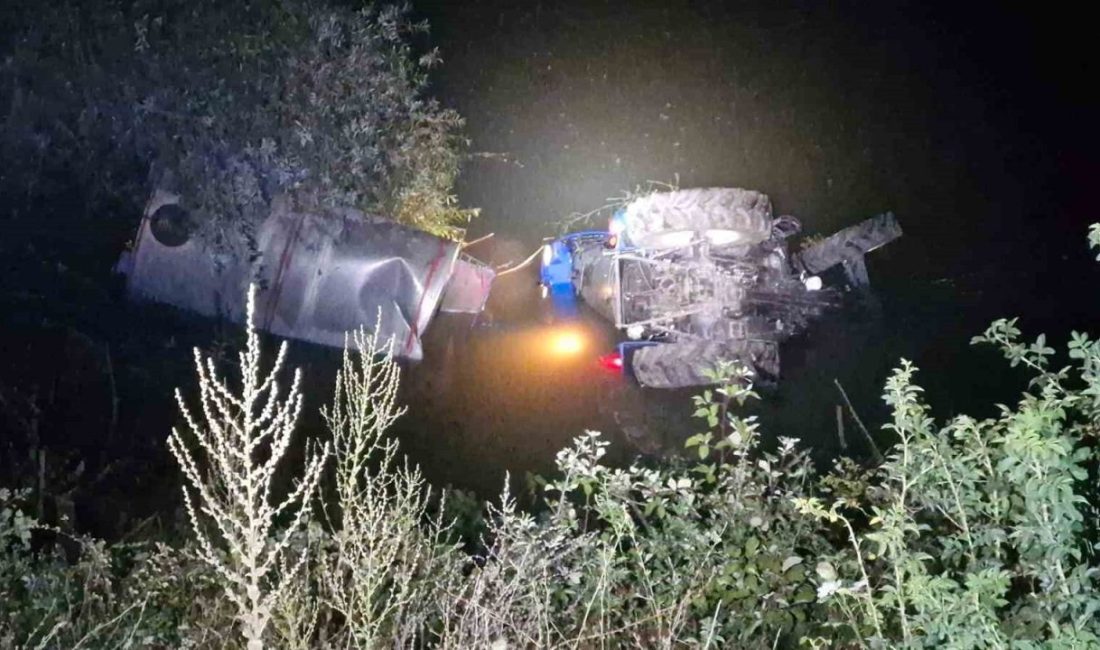 Kastamonu’nun Hanönü ilçesinde kontrolden çıkan traktör, uçurumdan dereye yuvarlandı. Kazada