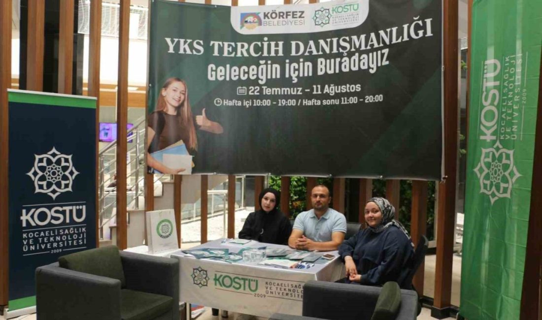 Öğrencilere ücretsiz tercih danışmanlığı hizmeti Körfez Belediyesi, Yükseköğretim Kurumları Sınavı (YKS) tercih döneminde öğrencilere ücretsiz