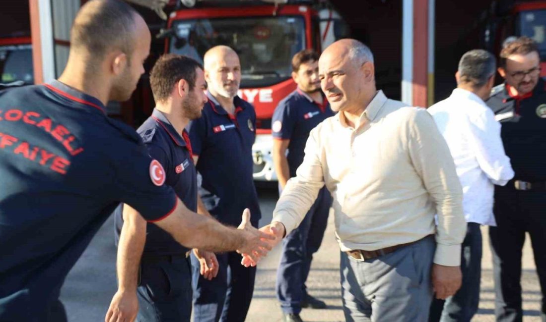 Orman yangınlarında görev alan personele ziyaret Körfez Belediye Başkanı Şener Söğüt, geçtiğimiz hafta önce Körfez’de ardından