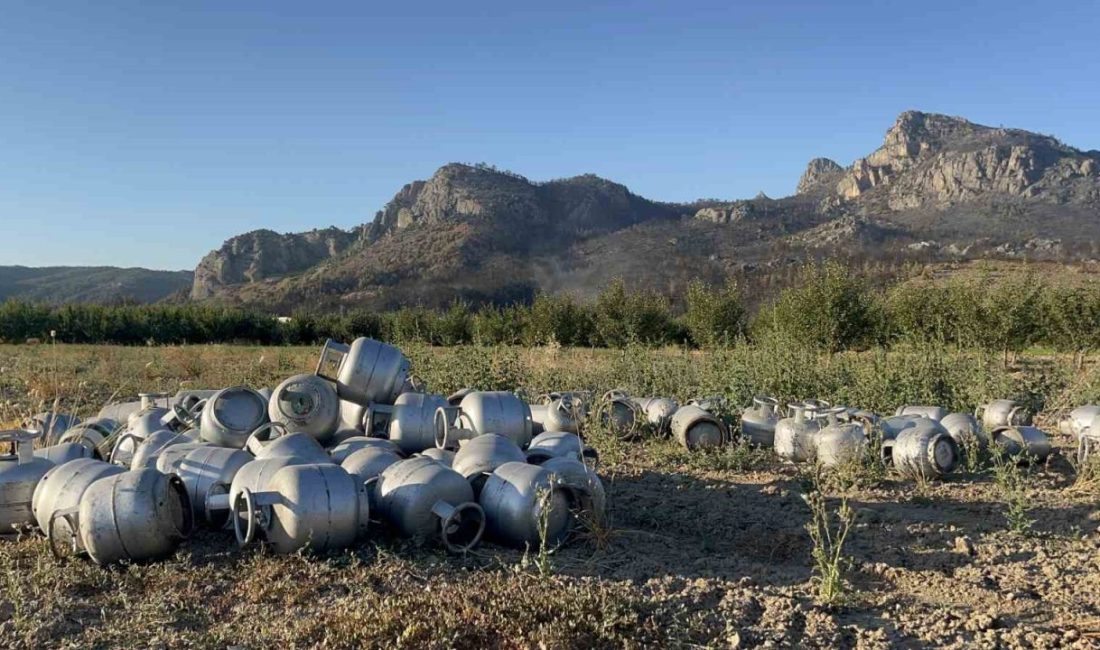Yangın sonrası alevlerin yaklaşması üzerine boşaltılan Bilecik’in Selçik köyünde, patlama