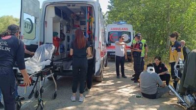 Bilecik’in Pazaryeri İlçesi’nde motosikletin yoldaki çukura girmesi sonucunda meydana gelen