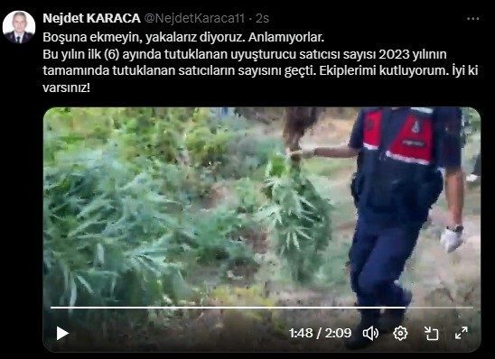 Sakarya İl Jandarma Komutanı’ndan zehir tacirlerine net mesaj: “Boşuna ekmeyin, yakalarız diyoruz, anlamıyorlar” Sakarya İl Jandarma Komutanı Albay Nejdet Karaca, 2025’in ilk 6