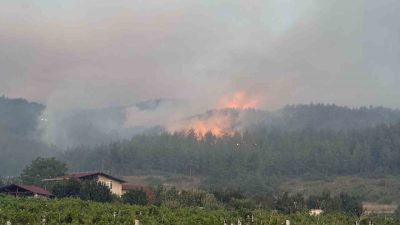 Sakarya’nın Geyve kırsalında çıkan orman yangınına 8 helikopter ve 5