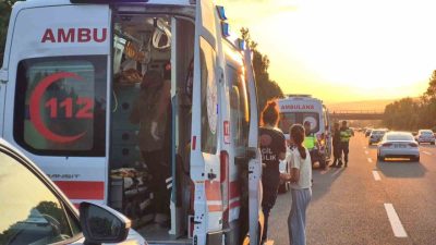 Anadolu Otoyolu Düzce kesiminde meydana gelen zincirleme kazada 3 kişi