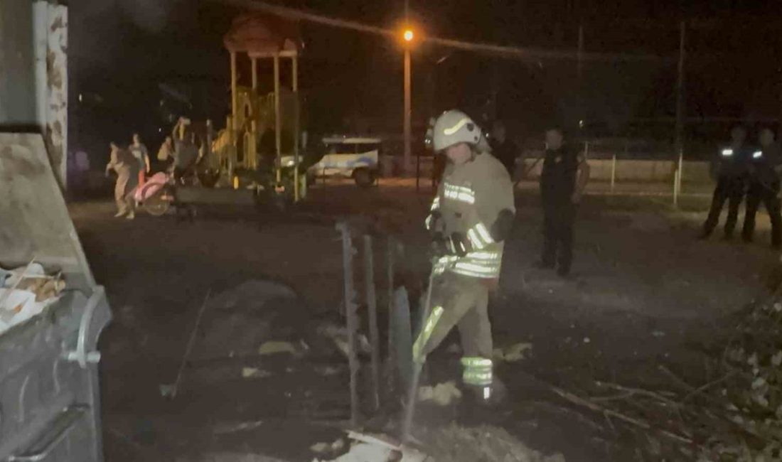 Düzce’de elektrik direğinin dibinde çıkan anız yangını kablolara zarar verince