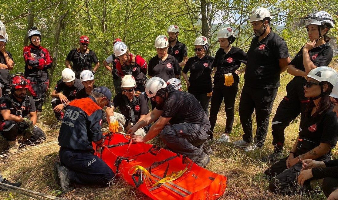 DÜZCE(İHA) – Kızılelma Arama Kurtarma ekibi, Düzce Hasanlar Barajı mevkiinde,