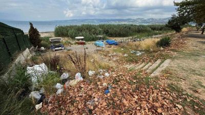 Yaz aylarında piknikçilerin uğrak noktası olan Sapanca Gölü’nün yanı başındaki