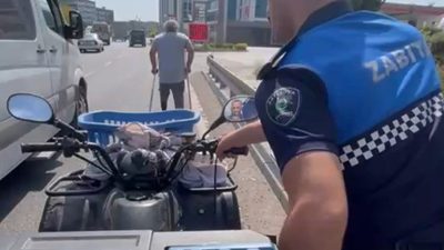 Çayırova Belediyesi Zabıta Müdürlüğü ekipleri, ATV’si arızalanarak yolda kalan özel