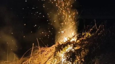 Bilecik’in Bayırköy beldesinde meydana gelen anız yangını kısa sürede kontrol