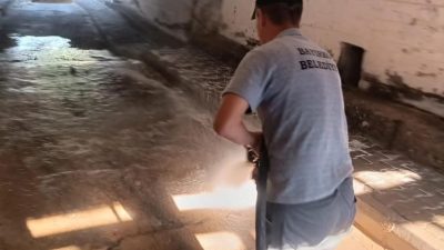 Bayırköy Belde Belediyesi, tren yolu alt geçidinde düzenli temizlik ve