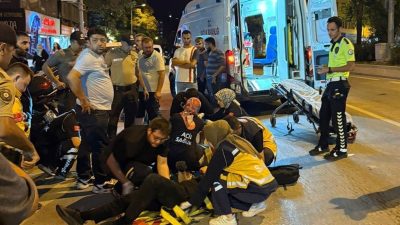 Bilecik’te seyir halinde motosiklet ile motorlu bisikletin çarpışması sonucu meydana