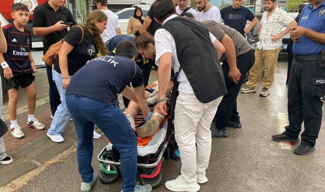 Kocaeli’nin Kartepe ilçesinde bisikletinden düşerek bacağına direksiyon saplanan çocuğun imdadına