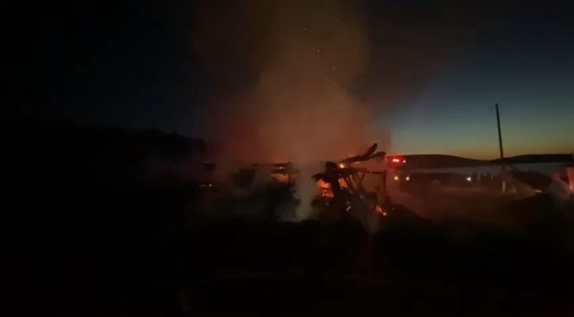Bolu’nun Seben ilçesine bağlı Solaklar Yaylası’nda çıkan yangında 2 ahşap
