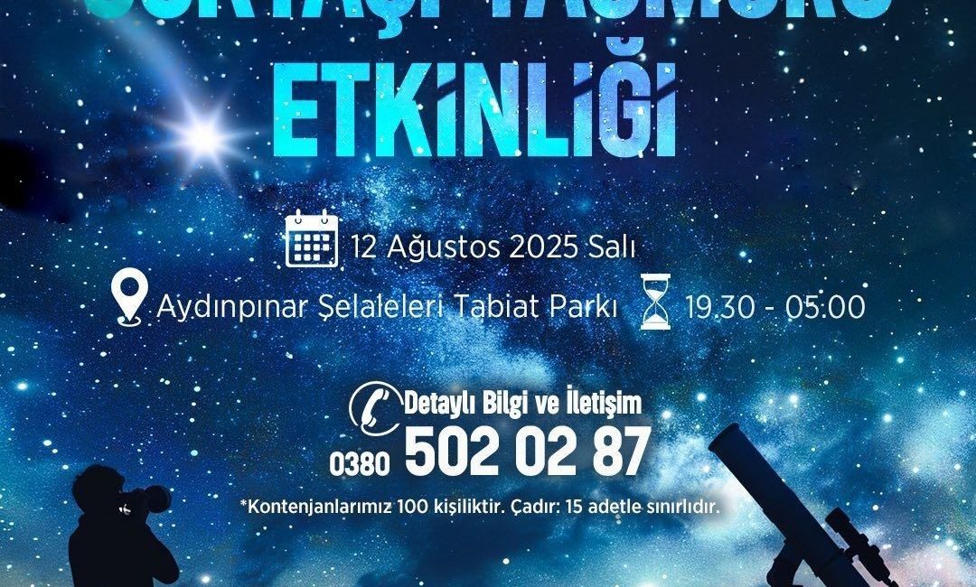 Düzce Belediyesi’nden meteor yağmuruna özel etkinlik Gökbilim meraklılarının her yıl heyecanla beklediği Perseid meteor yağmuru, bu