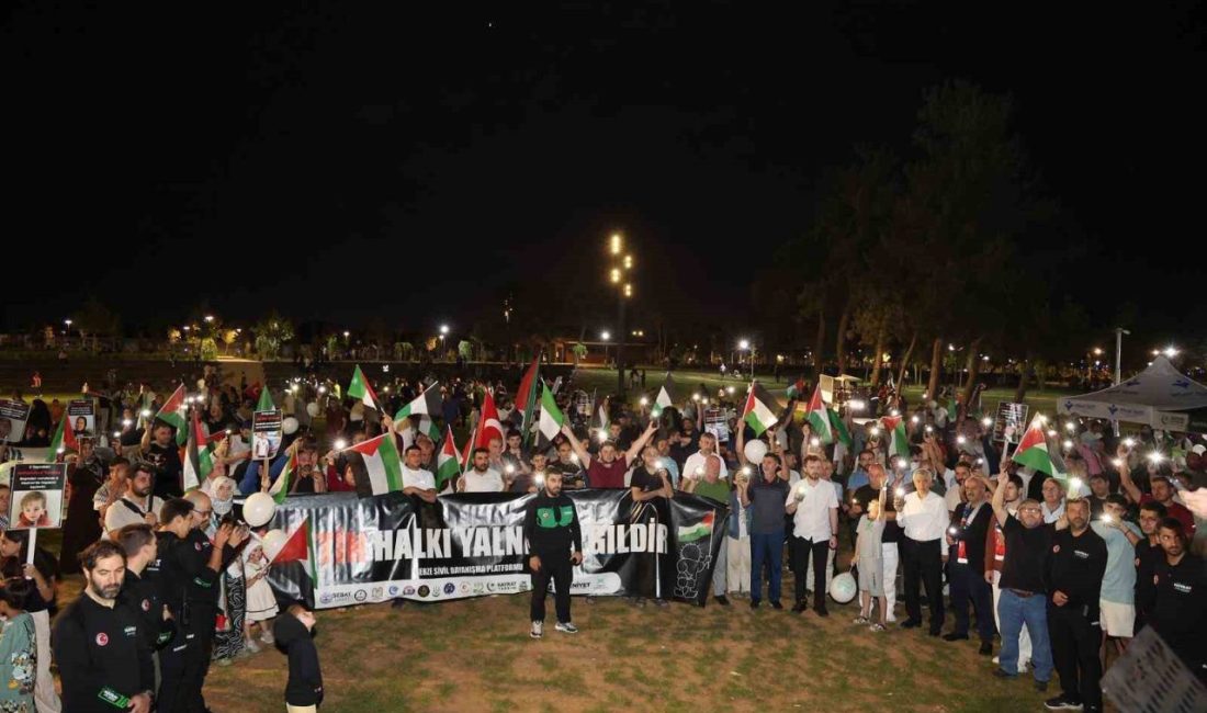 Gebze’den Gazze’ye destek yürüyüşü Gebze’de “Nehirden Denize Özgür Filistin İçin Yürüyoruz” sloganıyla düzenlenen programa
