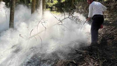 Kastamonu’nun Azdavay ilçesinde çıkan yangın, itfaiye ekipleri ve vatandaşların hızlı
