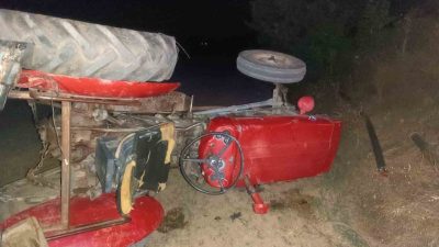 Kastamonu’nun Taşköprü ilçesinde traktörün devrilmesi neticesinde meydana gelen kazada 2