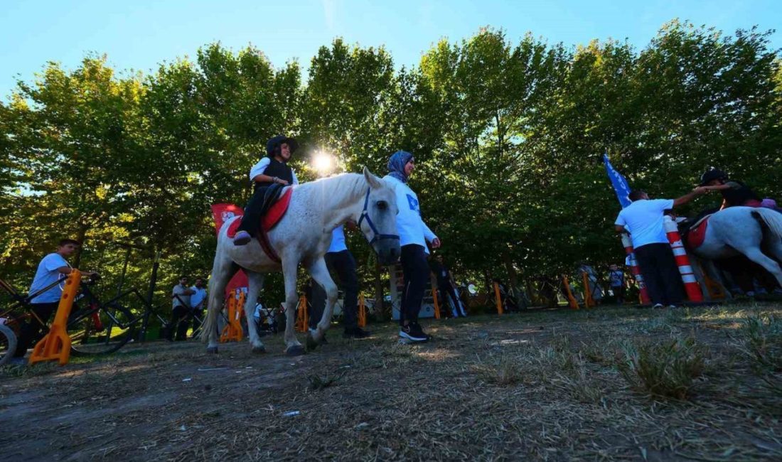 Millet Bahçesi’nde atlı şenlik çocukların yüzünü güldürdü Sakarya Kültür Sanat Festivali çerçevesinde düzenlenen ‘Pony Atlar’ etkinliğinde çocuklar