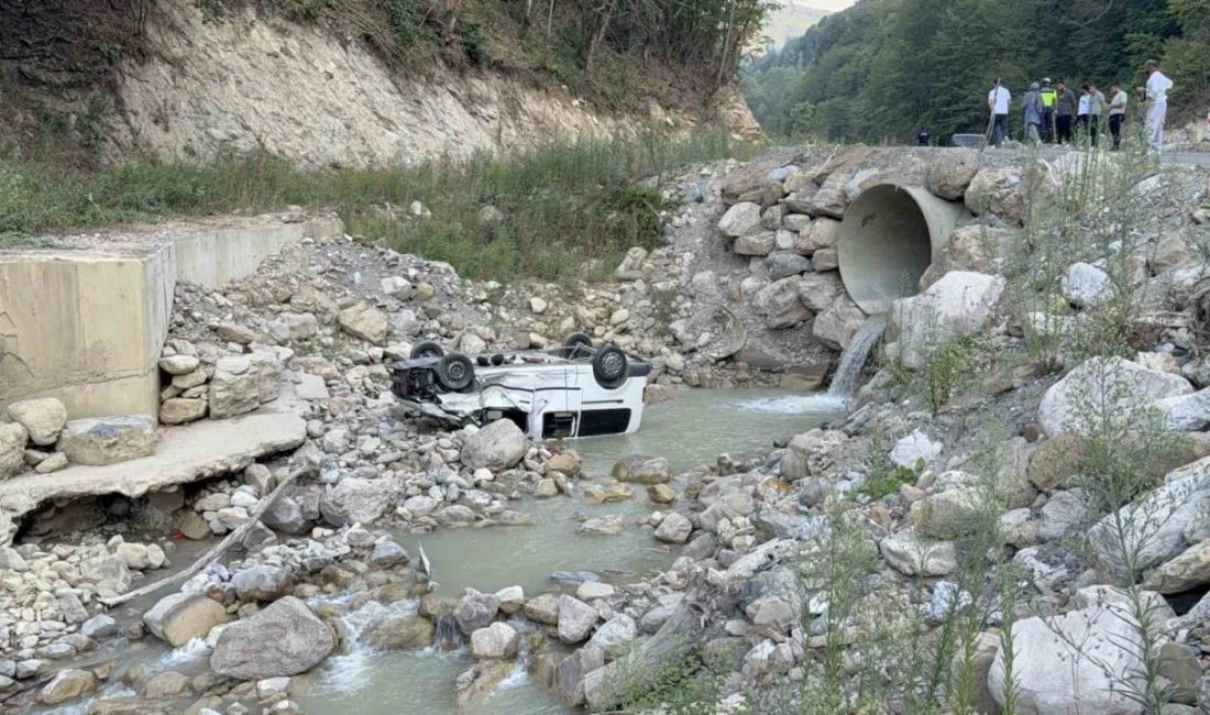 Piknikten dönen ailenin aracı dereye uçtu: 6 yaralı Düzce’de Samandere Şelalesi’ne pikniğe giden ailenin içinde bulunduğu hafif ticari