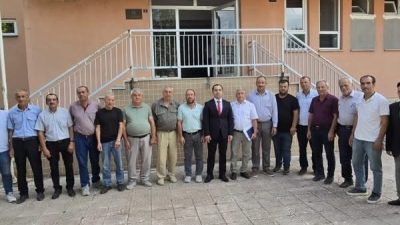 Yenipazar Kaymakamı Mehmet Salih Uçar, ilçe genelindeki köy muhtarlarıyla bir