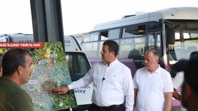 Akyazı’nın toplu ulaşım sistemine eklenen yeni minibüs hattında seferler başladı.