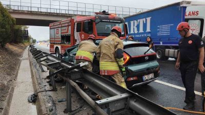 Anadolu otoyolunda meydana gelen trafik kazasında 5 kişi yaralandı. Kazada