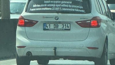 Kocaeli’de bir sürücü, sıfır kilometre diye satın aldığı BMW marka