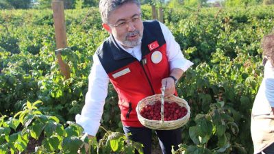Tarım ve Orman Bakanı İbrahim Yumaklı, Bolu’da genç bir üreticinin