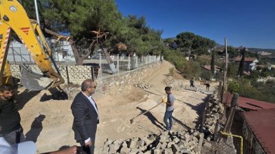 Bilecik’in Bayırköy ilçesinde elektrik hatlarının yer altına alınmasının ardından, bozulan