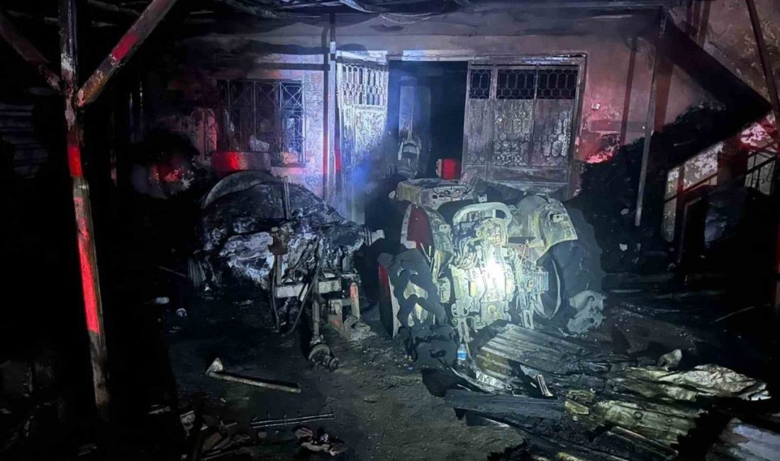 Bilecik’te çıkan yangında 1 traktör, 1 ilaçlama tankeri, 1 sulama