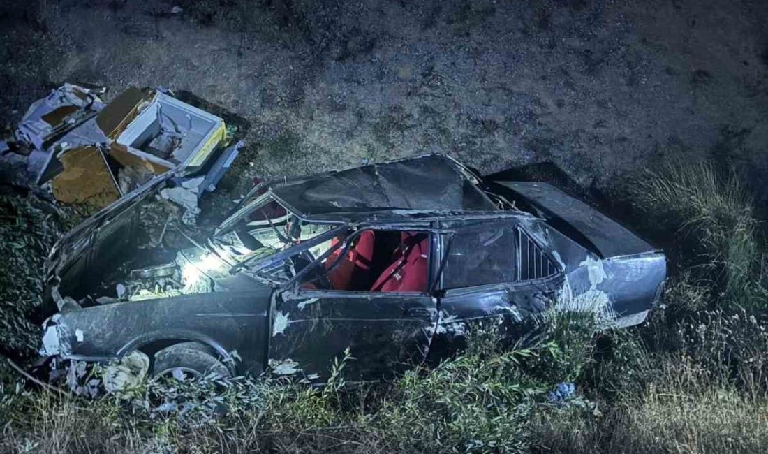 Bilecik’te seyir halinde kontrolden çıkan otomobil şarampole uçarken, sürücüsü yaralandı.