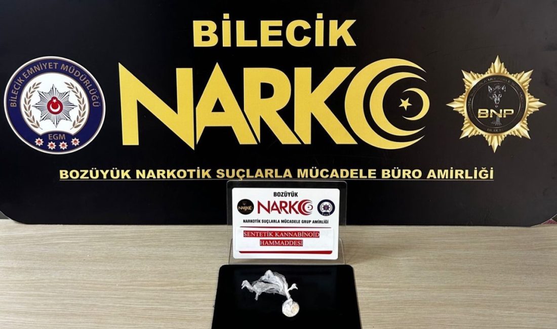 Bilecik’te gerçekleşen uyuşturucu operasyonunda bir miktar sentetik kannabinoid maddesi ele