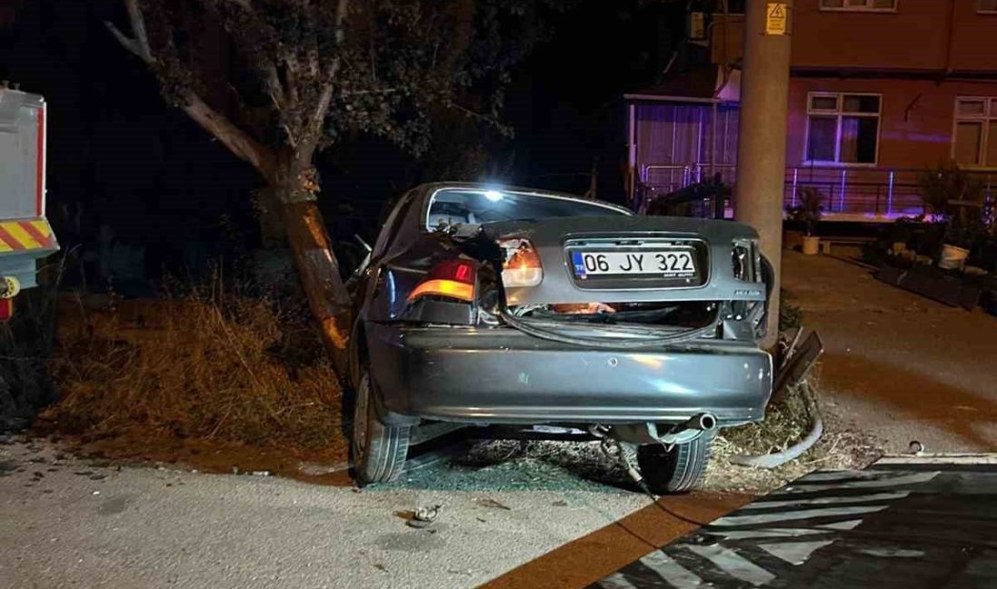 Bolu’da D-100 kara yolunda FIAT marka otomobil, kontrolden çıkarak yol