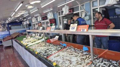 Bolu Belediyesi Zabıta Müdürlüğü ekipleri, balık sezonunun açılmasıyla birlikte pazaryerinde