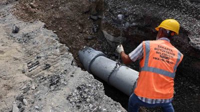 SASKİ, Çukurahmediye Mahallesi’nde sürdürdüğü bin 500 metrelik yağmur suyu hattı