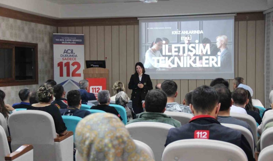 DÜZCE (İHA) – Düzce’de 112 Acil Çağrı Merkezi Müdürlüğünce Düzce